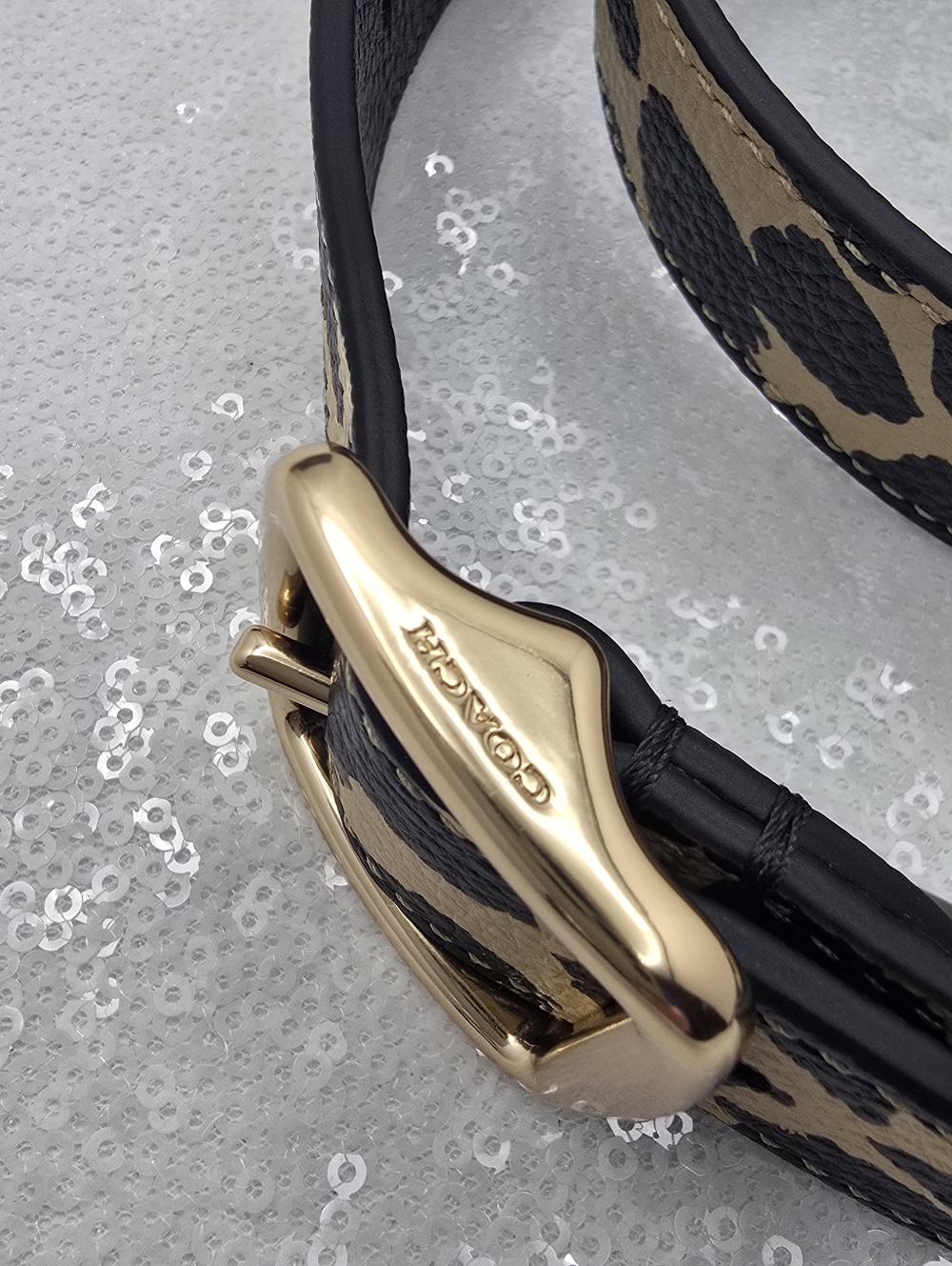 Coach Leather Leopard Print Replacement Reversible Adjustable Bag Strap - Picture 9 of 16